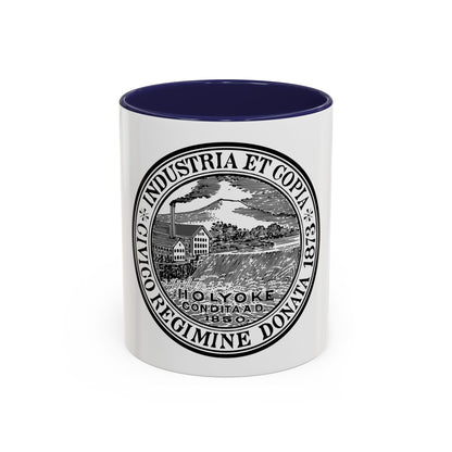 Seal of Holyoke Massachusetts - Accent Coffee Mug