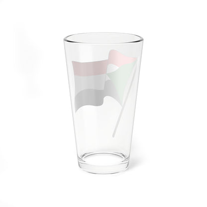 Sudan Waving Flag Icon (Sudan) Pint Glass 16oz