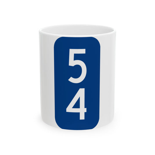 Warren County 54 NY tab (New York) (Road Sign) White Coffee Mug