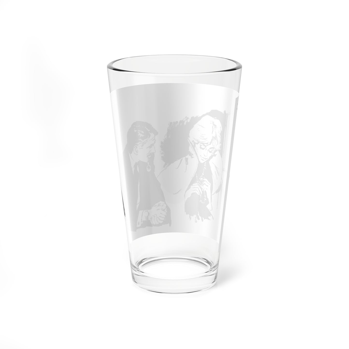 The Girl On The Train by Jose Bernini, Home magazine, 1961 (Magazine Illustration) Pint Glass 16oz