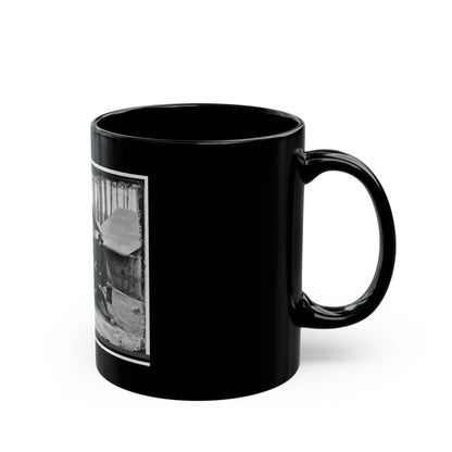 Petersburg, Virginia. Engineers At H.Q., Army Of The Potomac (U.S. Civil War) Black Coffee Mug