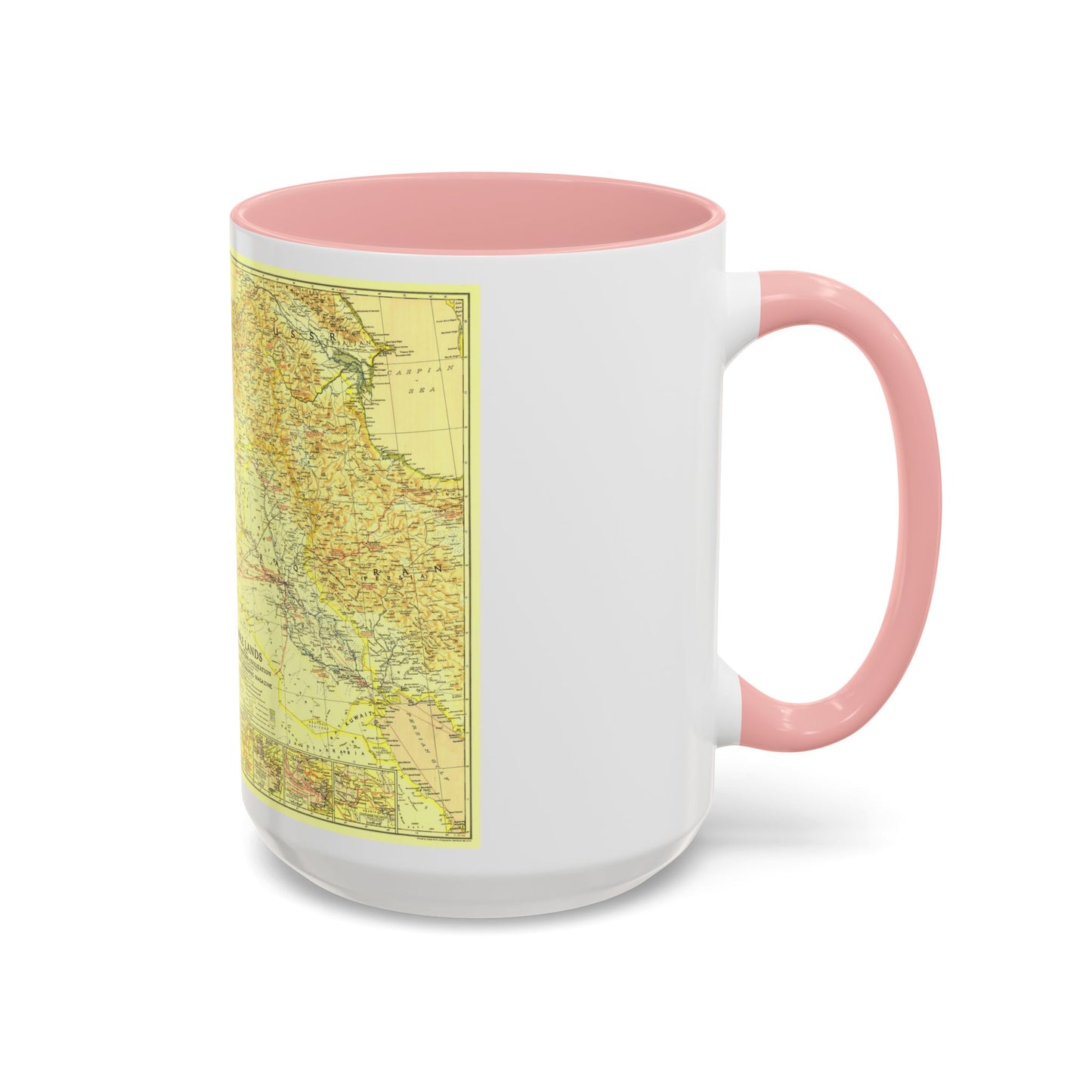 Middle East - Bible Lands and the Cradle of Western Civilization (1938) (Map) Accent Coffee Mug