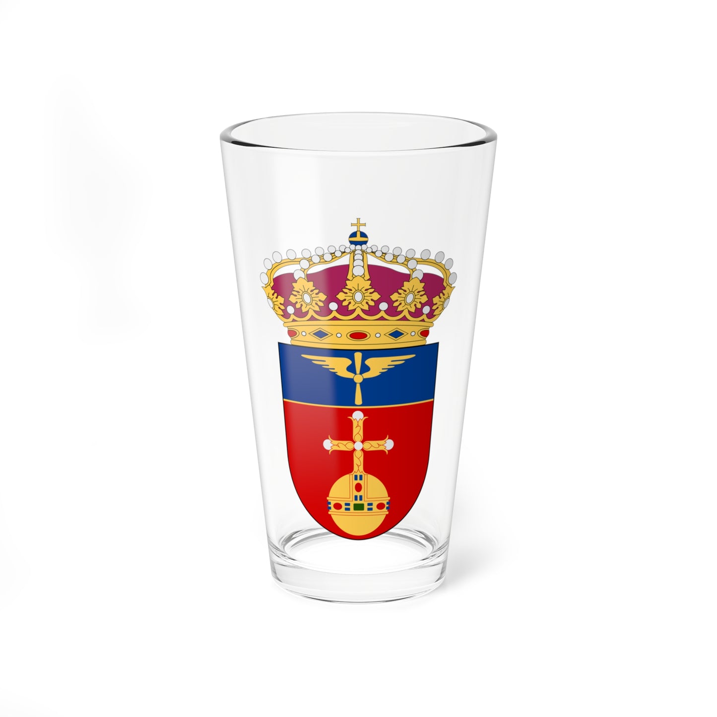 Upplands flygflottilj vapen (Sweden) (Coat of Arms) Pint Glass 16oz