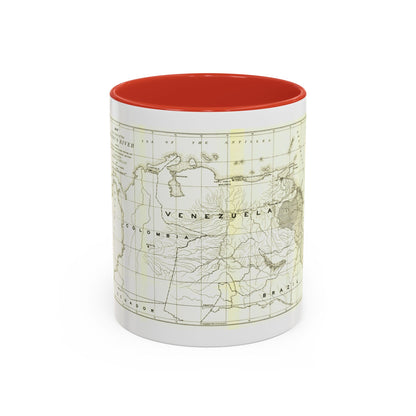 South America - Orinoco River (1896 (Map) Accent Coffee Mug