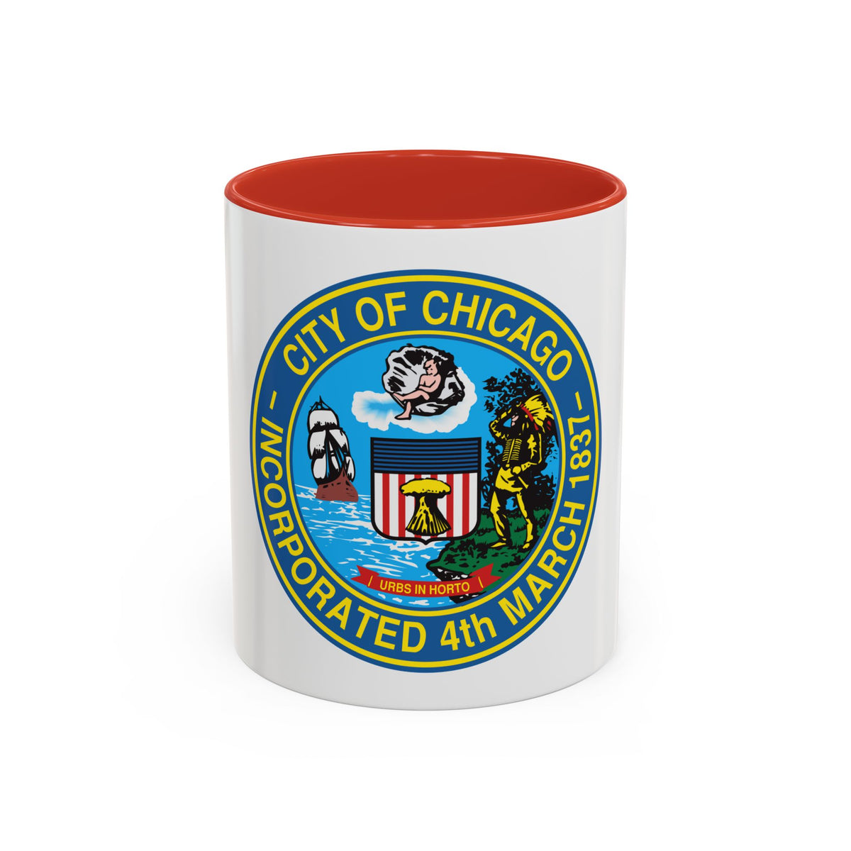 Seal of Chicago Illinois - Accent Coffee Mug