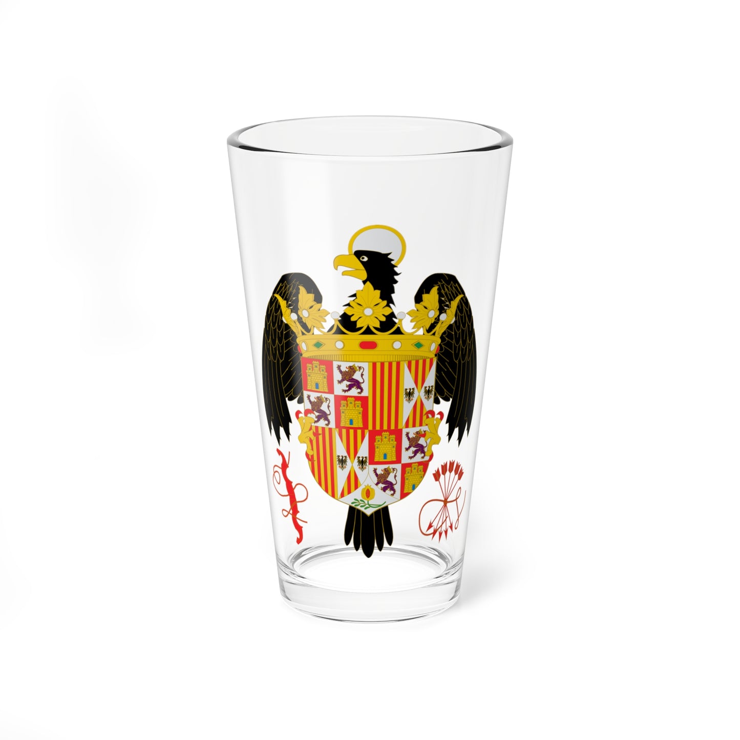 Escudo de armas de los reyes Católicos (Spain) (Coat of Arms) Pint Glass 16oz