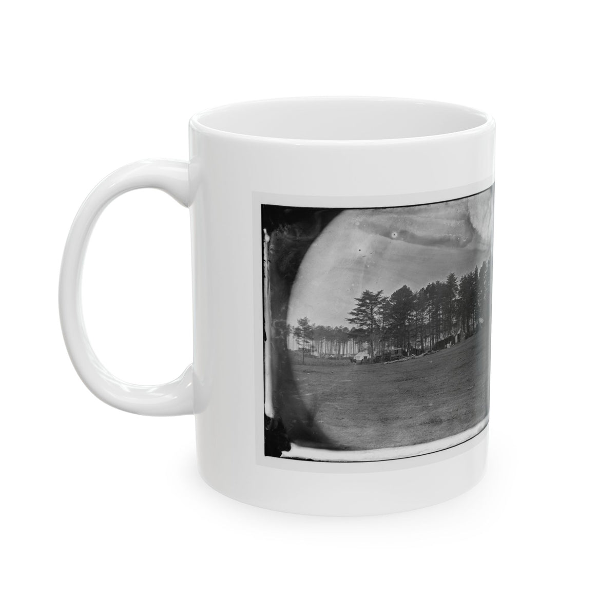 Brandy Station, Virginia. Quarters Of Capt. Clinton, C.S. Of Provost Marshals Department. Headquarters, Army Of The Potomac (U.S. Civil War) White Coffee Mug