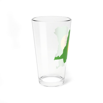 Flag map of Zaire 1971-1997 (Congo) Pint Glass 16oz