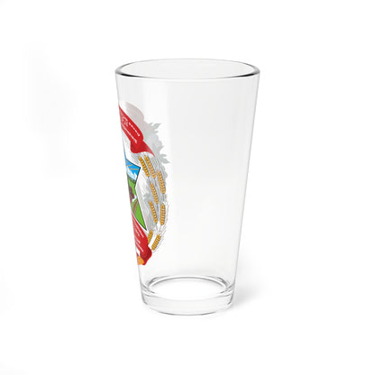 The coat of arms of the Tajik SSR 24.02.1931-04.07.1935 (Soviet Union) (Coat of Arms) Pint Glass 16oz