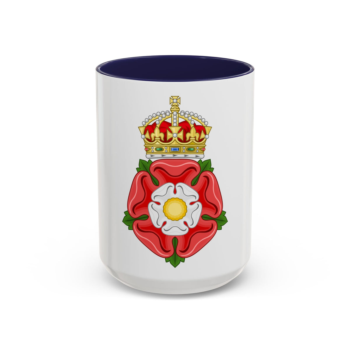 Tudor Rose, royally crowned - Accent Coffee Mug