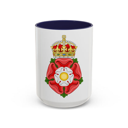 Tudor Rose, royally crowned - Accent Coffee Mug