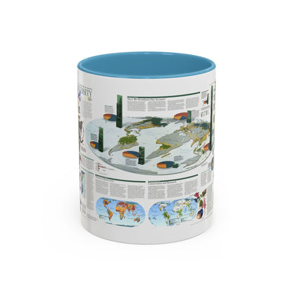 World Map - Biodiversity (1999) (Map) Accent Coffee Mug