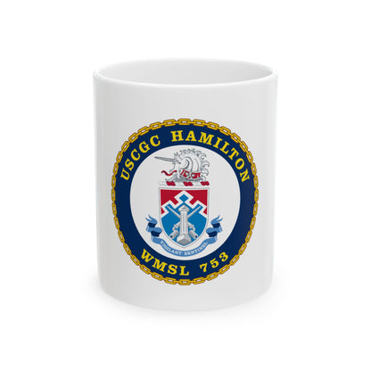 USCGC Hamilton WMSL 753 (U.S. Coast Guard) White Coffee Mug
