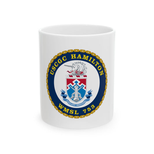 USCGC Hamilton WMSL 753 (U.S. Coast Guard) White Coffee Mug