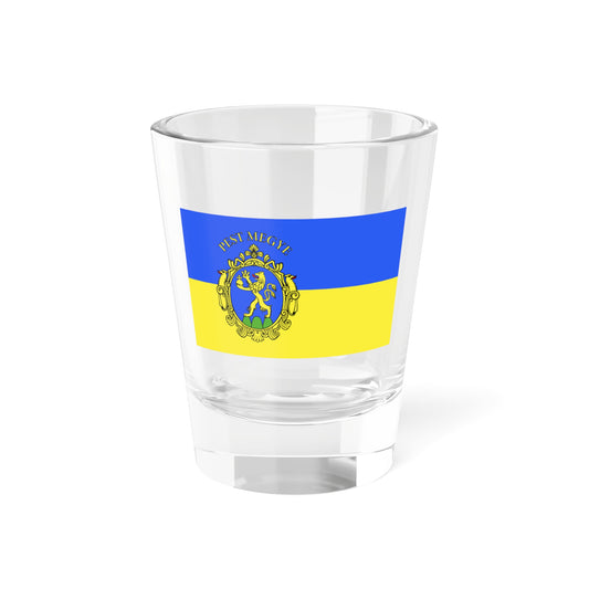 Flag of Pest County Hungary - Shot Glass 1.5oz