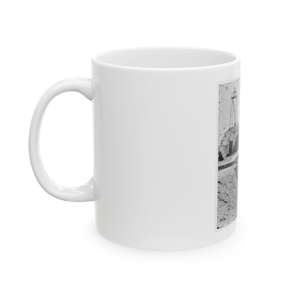 Charleston, S.C. Beacon On Parapet Of Fort Sumter (U.S. Civil War) White Coffee Mug