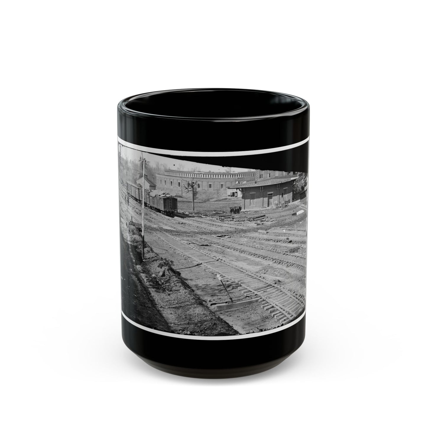 Atlanta, Georgia. Ruins Of Depot, Blown Up On Sherman's Departure (U.S. Civil War) Black Coffee Mug