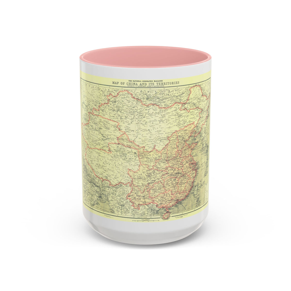 China and its Territories (1912) (Map) Accent Coffee Mug