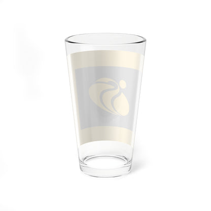 Flag of Shibetsu Hokkaido fringed (Japan) Pint Glass 16oz