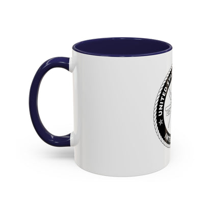 USCG Intelligence 1 color (U.S. Coast Guard) Accent Coffee Mug