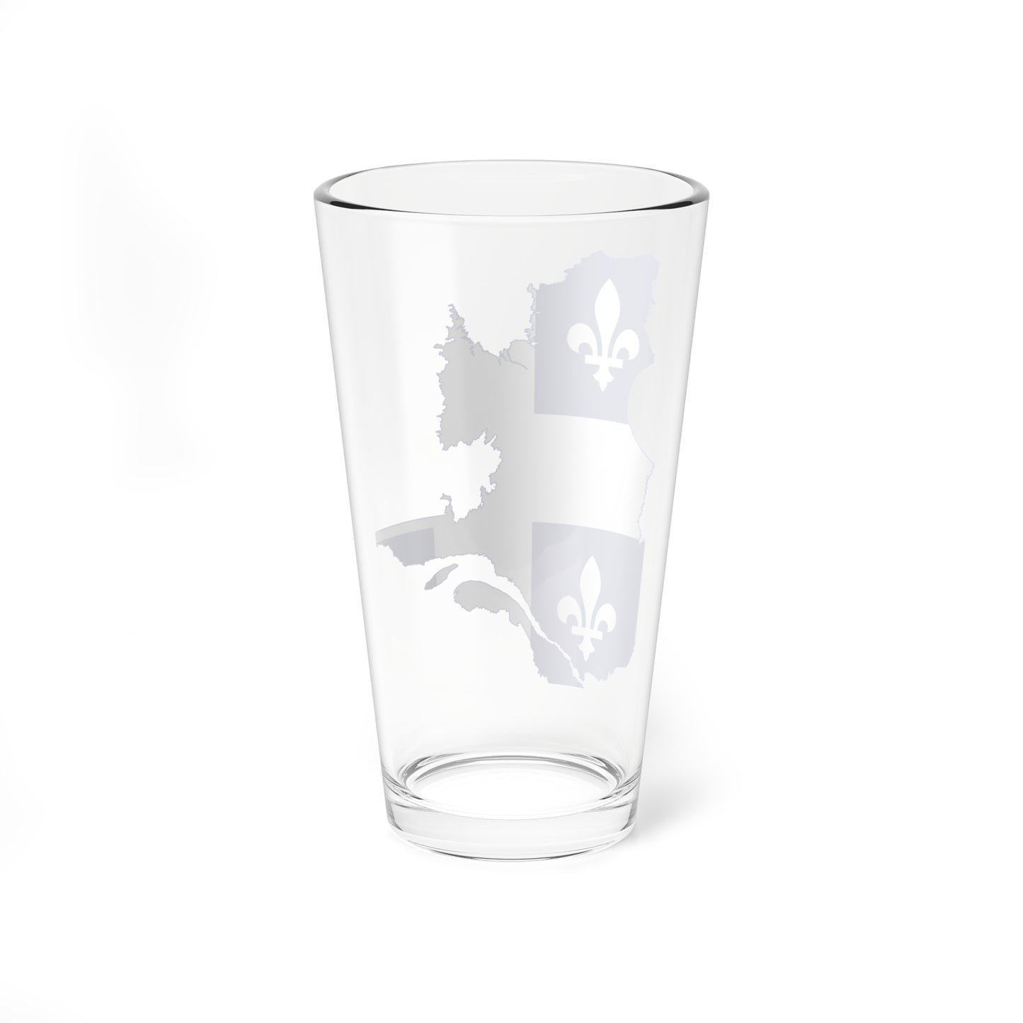 Flag-map of Quebec (Canada) Pint Glass 16oz