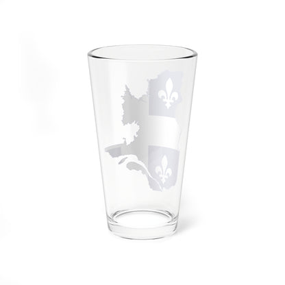 Flag-map of Quebec (Canada) Pint Glass 16oz