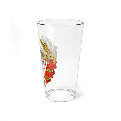 Emblem of the Turkmen SSR 1926-1927 (Soviet Union) (Coat of Arms) Pint Glass 16oz