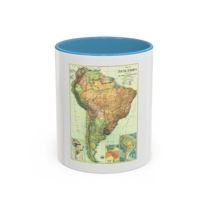 South America (1921) (Map) Accent Coffee Mug