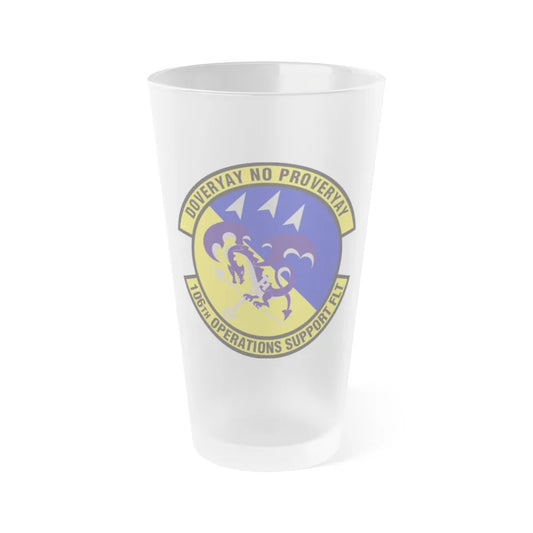 106th Operations Support Flight (U.S. Air Force) Frosted Pint Glass 16oz-16oz-Frosted-Go Mug Yourself