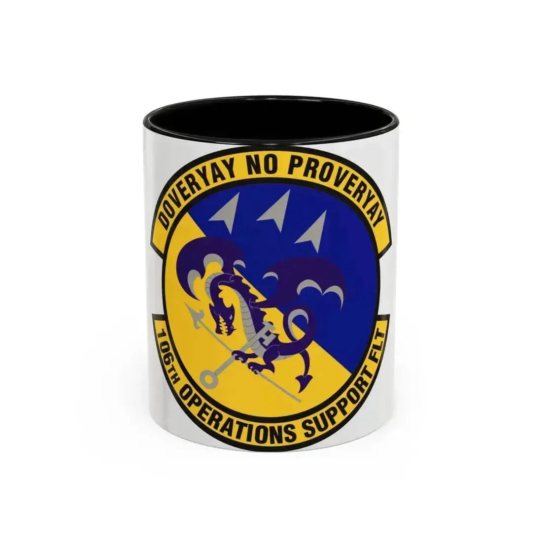 106th Operations Support Flight (U.S. Air Force) Accent Coffee Mug 11oz Black - Go Mug Yourself