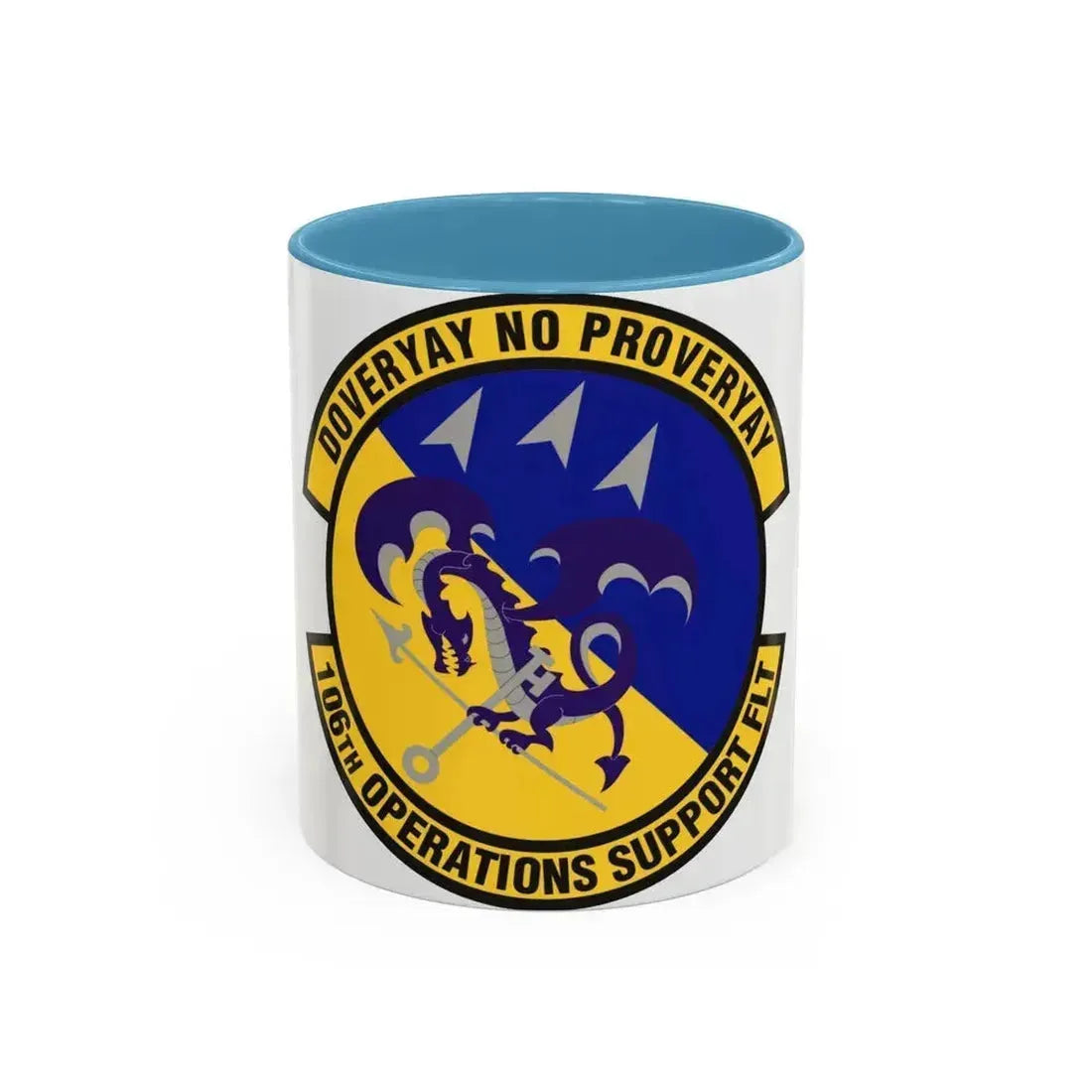 106th Operations Support Flight (U.S. Air Force) Accent Coffee Mug 11oz Light Blue - Go Mug Yourself