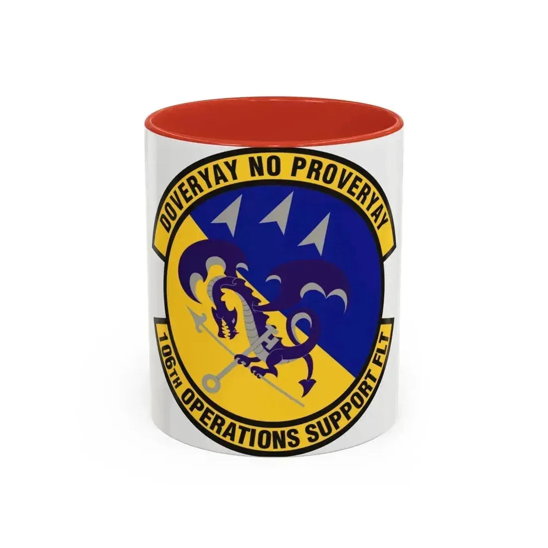 106th Operations Support Flight (U.S. Air Force) Accent Coffee Mug 11oz Red - Go Mug Yourself