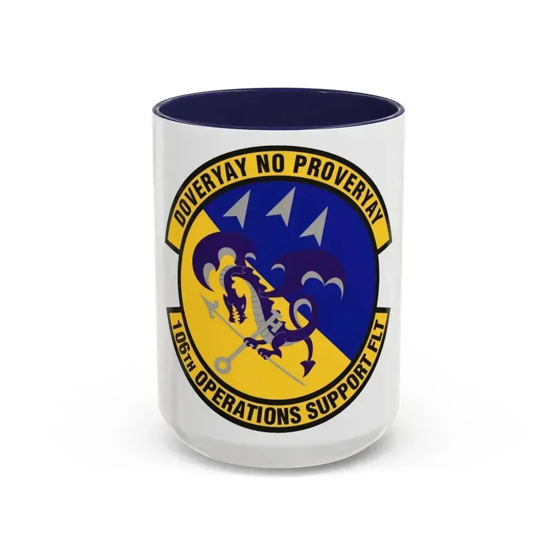 106th Operations Support Flight (U.S. Air Force) Accent Coffee Mug 15oz Navy - Go Mug Yourself