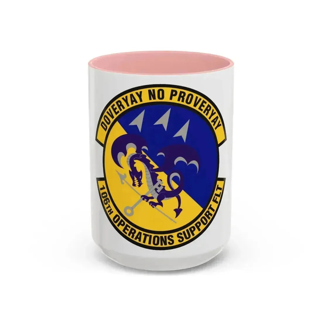 106th Operations Support Flight (U.S. Air Force) Accent Coffee Mug 15oz Pink - Go Mug Yourself