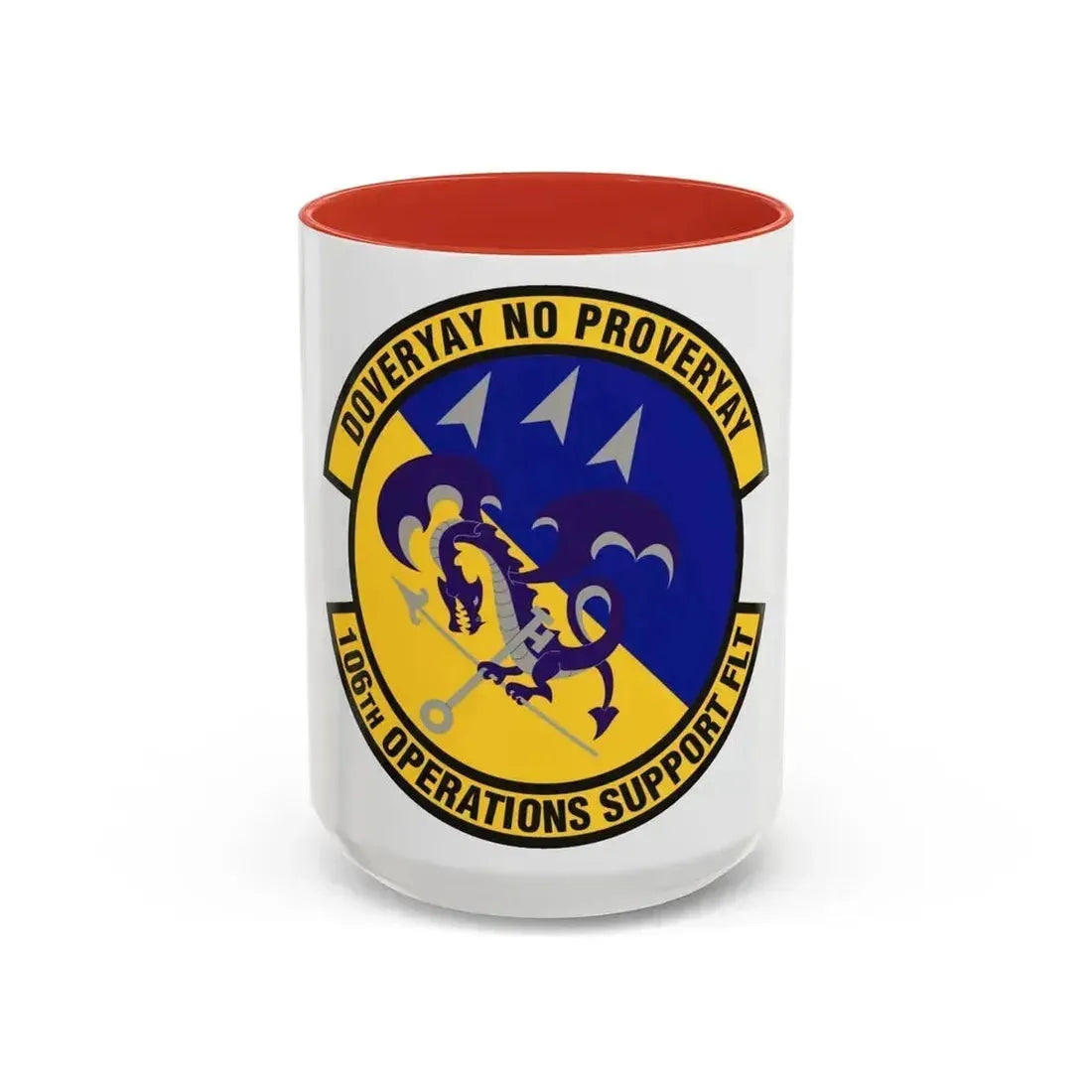 106th Operations Support Flight (U.S. Air Force) Accent Coffee Mug 15oz Red - Go Mug Yourself