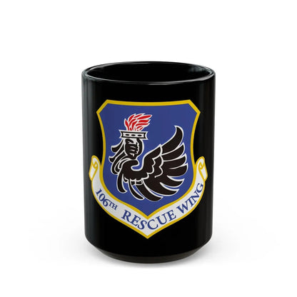 106th Rescue Wing logo 2 (U.S. Air Force) Black Coffee Mug-15oz-Go Mug Yourself