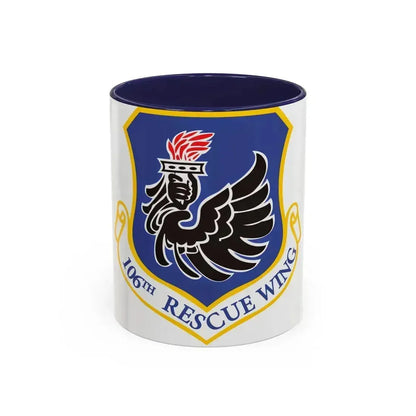 106th Rescue Wing logo 2 (U.S. Air Force) Accent Coffee Mug 11oz Navy - Go Mug Yourself