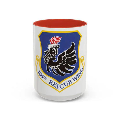 106th Rescue Wing logo 2 (U.S. Air Force) Accent Coffee Mug 15oz Red - Go Mug Yourself