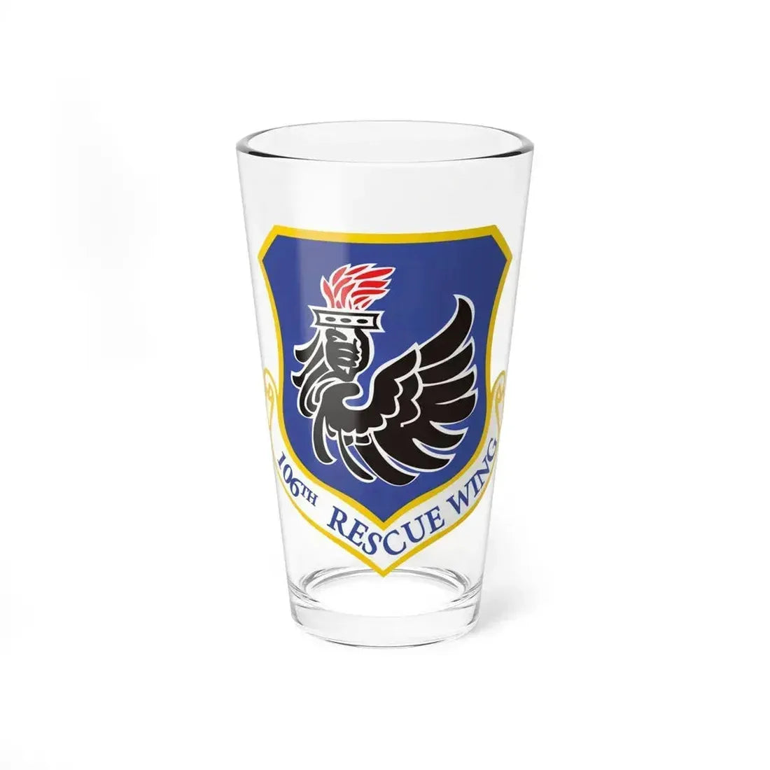 106th Rescue Wing logo 2 (U.S. Air Force) Pint Glass 16oz 16oz - Go Mug Yourself