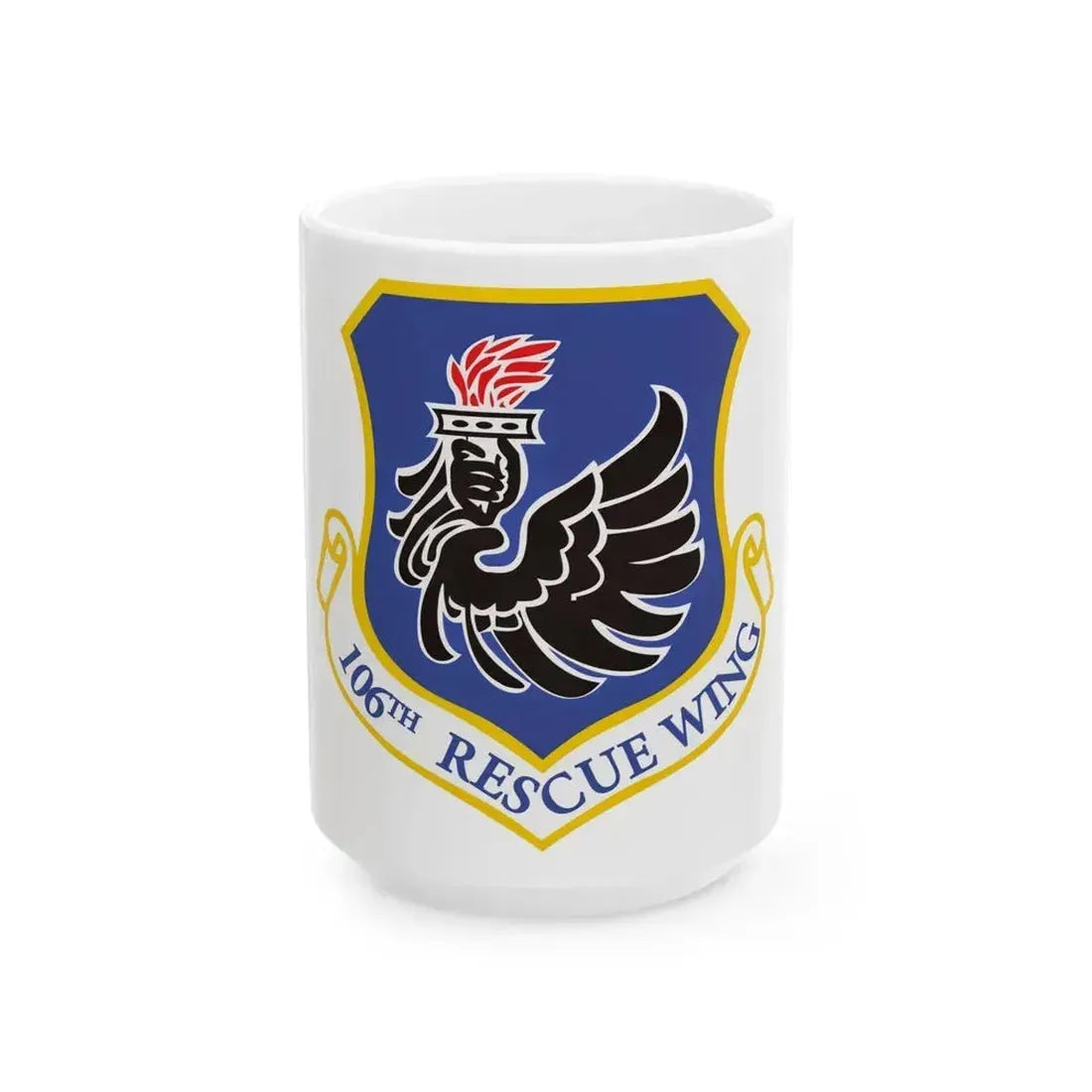 106th Rescue Wing logo 2 (U.S. Air Force) White Coffee Mug 11oz - Go Mug Yourself