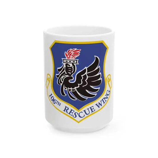 106th Rescue Wing logo 2 (U.S. Air Force) White Coffee Mug 11oz - Go Mug Yourself