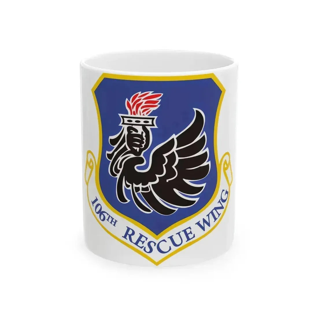 106th Rescue Wing logo 2 (U.S. Air Force) White Coffee Mug - Go Mug Yourself