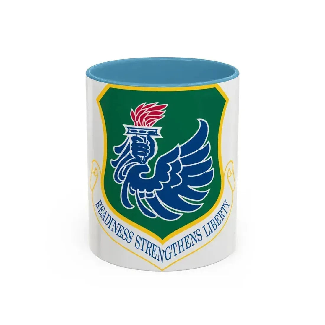 106th Rescue Wing (U.S. Air Force) Accent Coffee Mug 11oz Light Blue - Go Mug Yourself