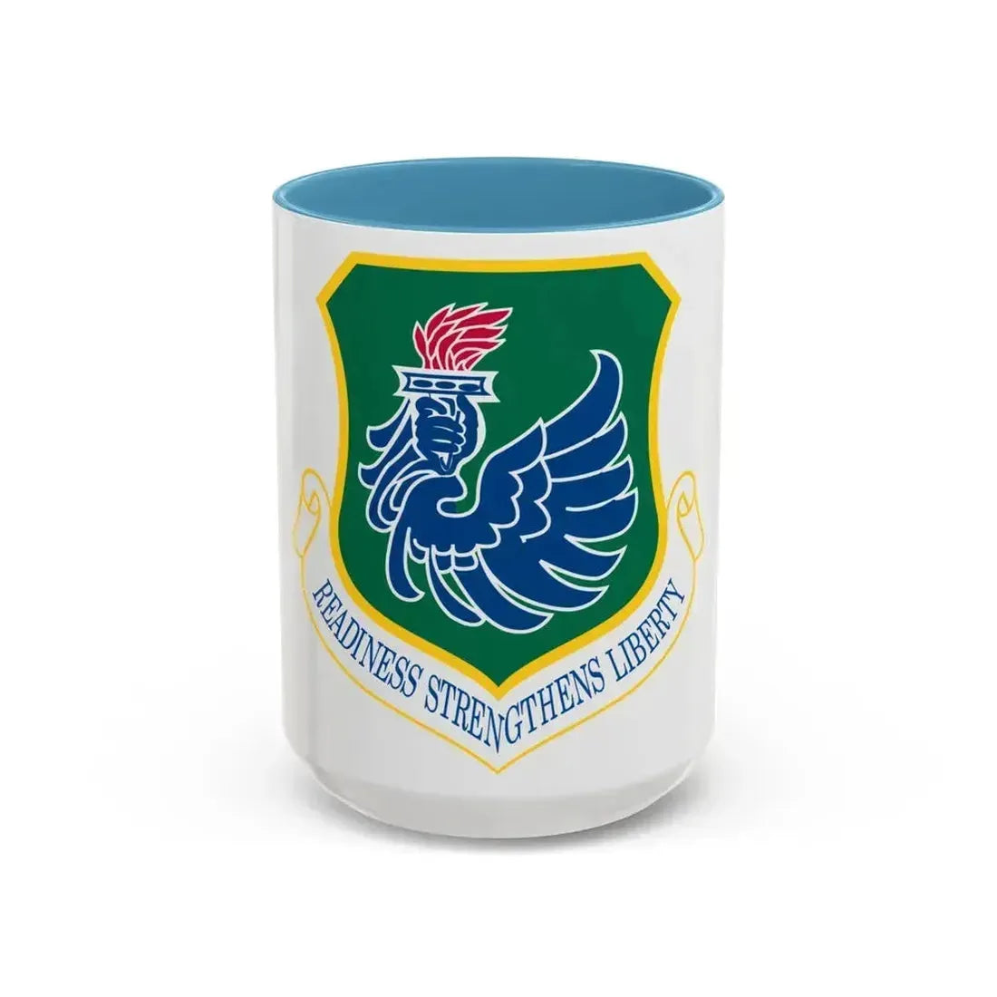 106th Rescue Wing (U.S. Air Force) Accent Coffee Mug 15oz Light Blue - Go Mug Yourself