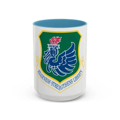 106th Rescue Wing (U.S. Air Force) Accent Coffee Mug 15oz Light Blue - Go Mug Yourself