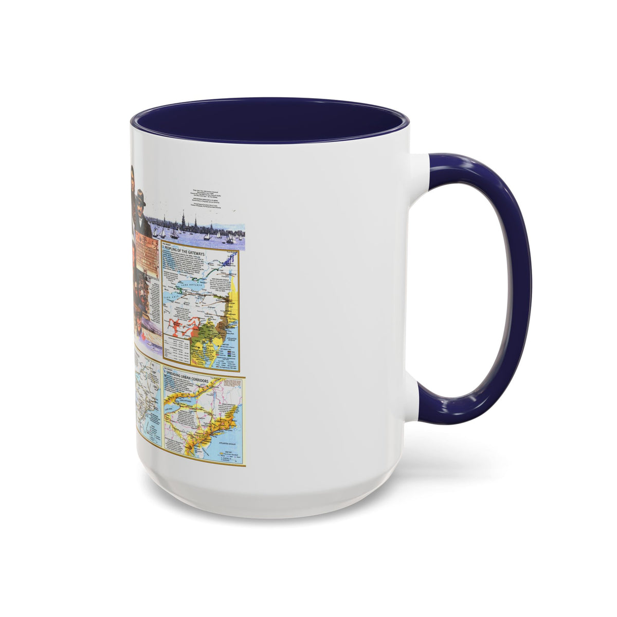 USA - Atlantic Gateways 2 (1983) (Map) Accent Coffee Mug