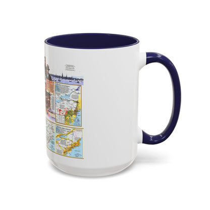 USA - Atlantic Gateways 2 (1983) (Map) Accent Coffee Mug