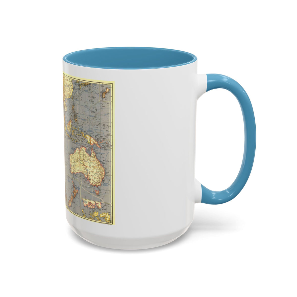 Indian Ocean (1941) (Map) Accent Coffee Mug