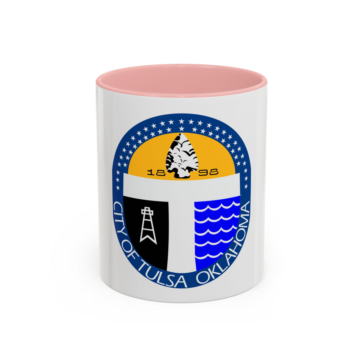 Seal of Tulsa Oklahoma - Accent Coffee Mug