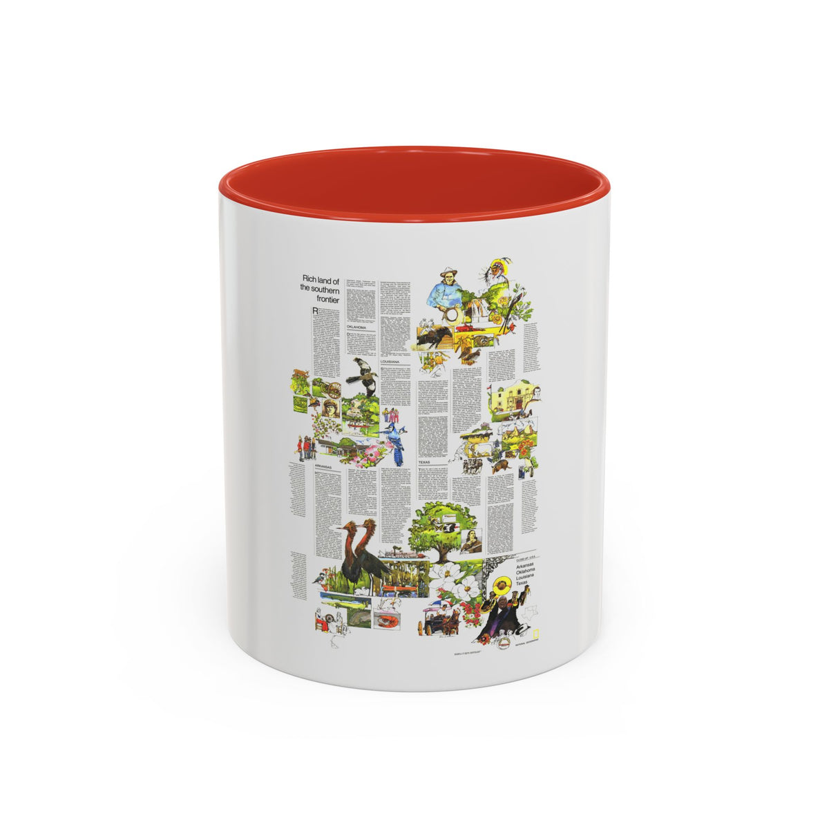 USA - South Central States 2 (1974) (Map) Accent Coffee Mug